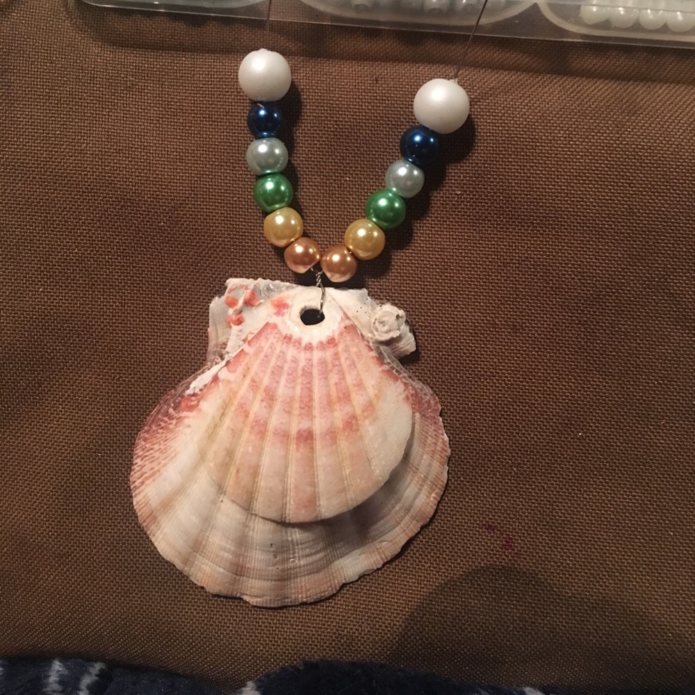 Double sea shell necklace